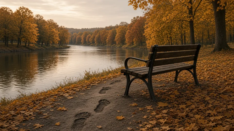 River Bench, Late Autumn