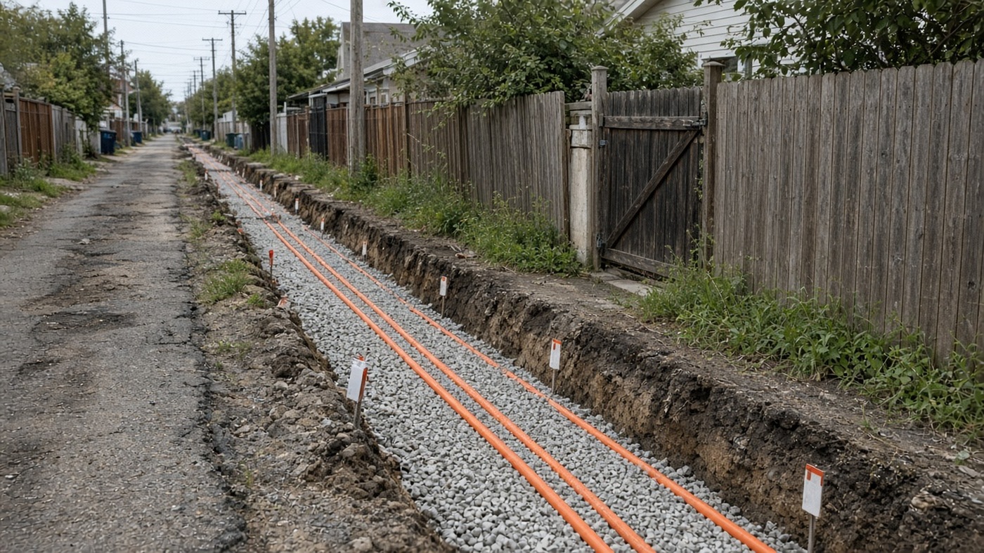 Fiber cut in the alley